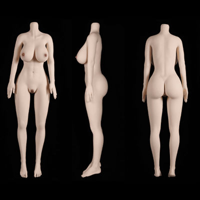 Personalizável TPE / silicone boneca sexual feminina corpo inteiro com mamas grandes, corpo curvilíneo forma- pele macia